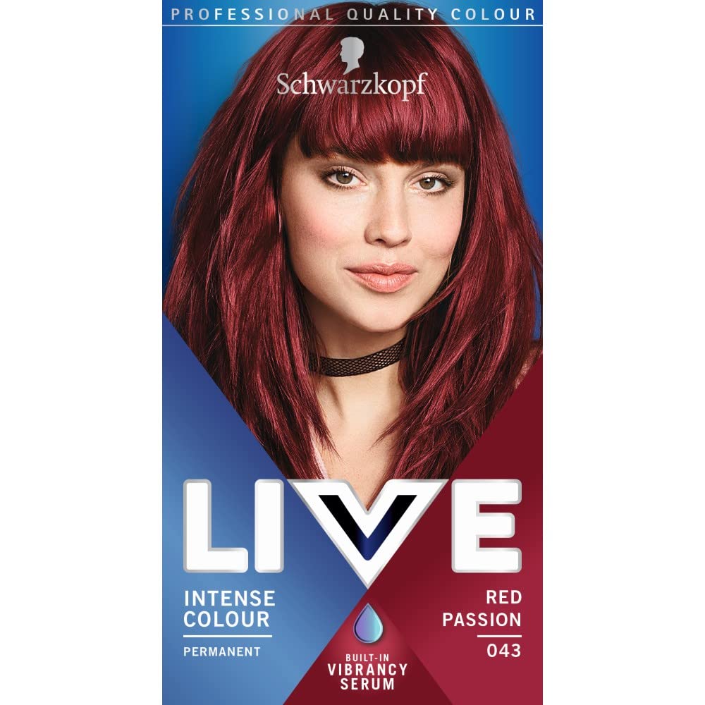 Schwarzkopf LIVE Intense Colour, Long Lasting Permanent Black Hair Dye, With Built-In Vibrancy Serum, Up To 100% Grey Coverage- Deep Black 099