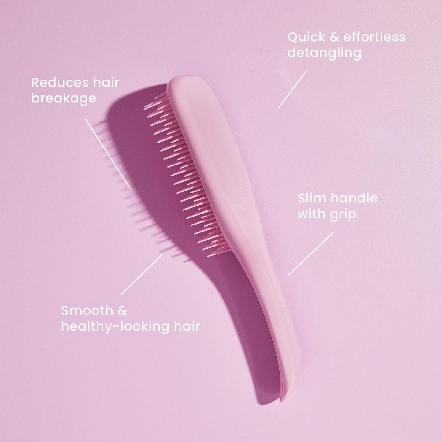 Tangle Teezer Ultimate Detangler Hairbrush - For Wet & Dry Hair - Detangling Brush for All Hair Types - Two-Tiered Teeth Reduce Breakage & Eliminate Knots - Millennial Pink