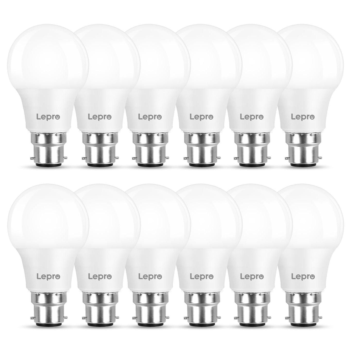 Lepro Bayonet Light Bulb, 60W Equivalent, Warm White 2700K, 8.5W 806lm B22 LED Bulb, BC A60 GLS Energy Saving Lightbulbs, Non-dimmable, Pack of 6