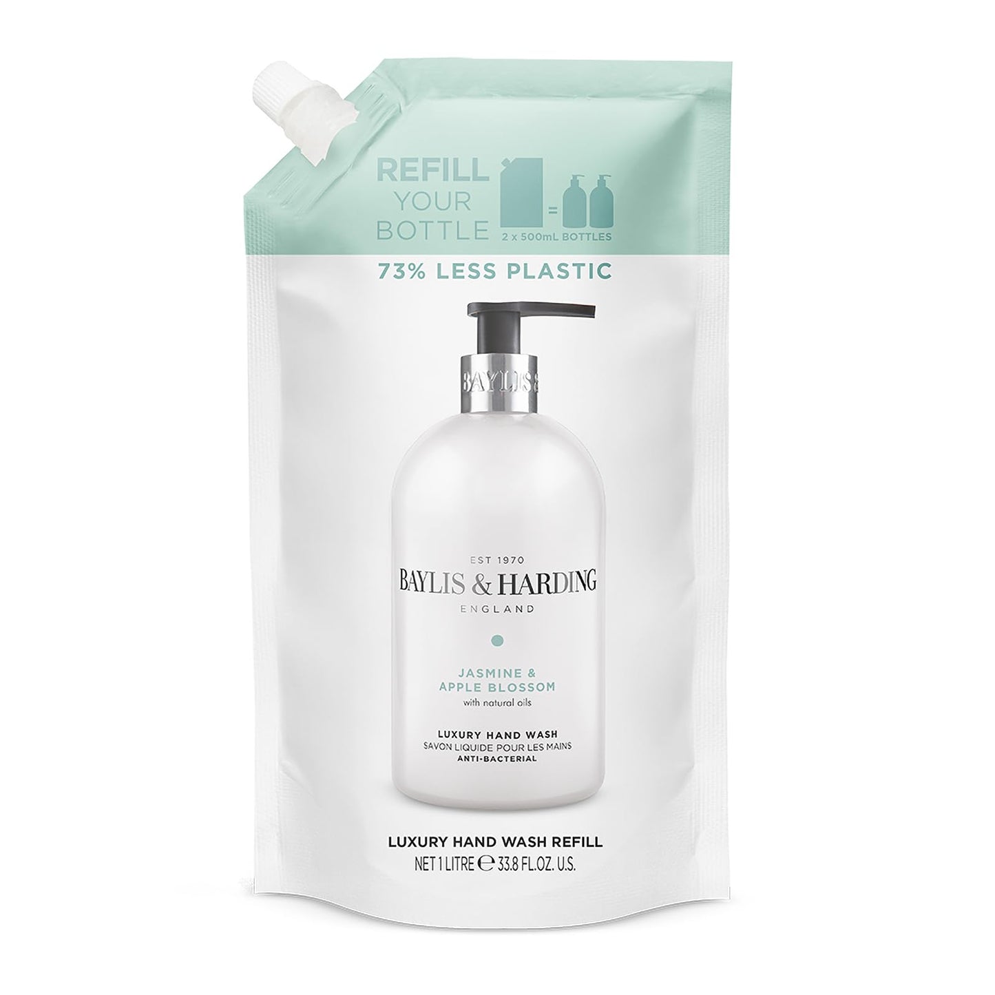 Baylis & Harding Jasmine and Apple Blossom Anti-Bacterial Hand Wash, 500 ml (Pack of 3) - Vegan Friendly
