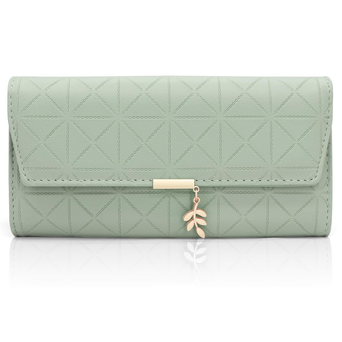 Long Purse for Women PU Leather, Large Capacity PU Leather Women's Wallet Wallet for Women with Multiple Card Slots and Coin Zipper Pocket Ladies Purse Clutch Holder Large Capacity Card Holder (Pink)