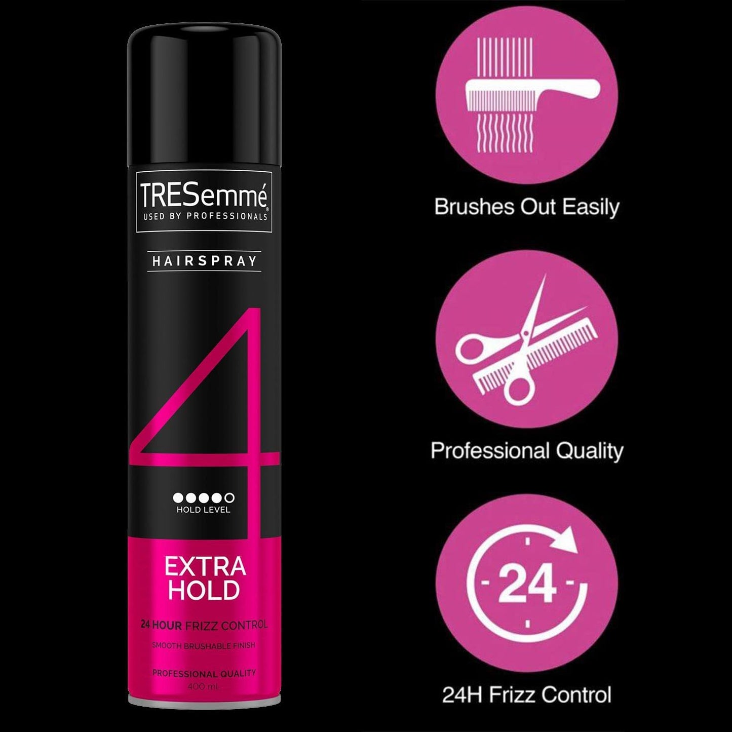TRESemmé Extra Hold Hairspray 24-hour frizz control for a smooth finish 400 ml