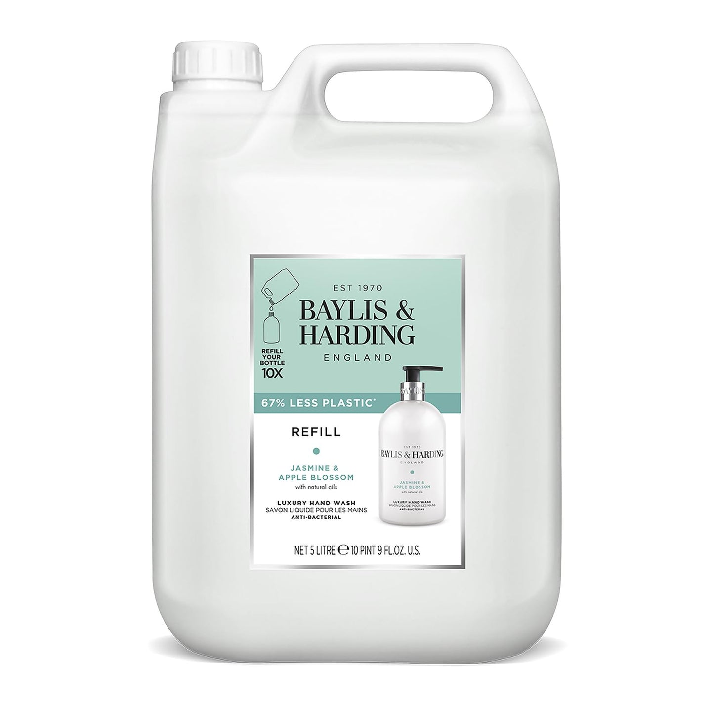 Baylis & Harding Jasmine and Apple Blossom Anti-Bacterial Hand Wash, 500 ml (Pack of 3) - Vegan Friendly