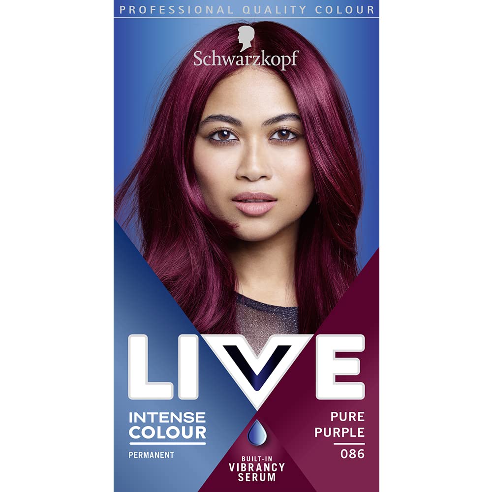Schwarzkopf LIVE Intense Colour, Long Lasting Permanent Black Hair Dye, With Built-In Vibrancy Serum, Up To 100% Grey Coverage- Deep Black 099