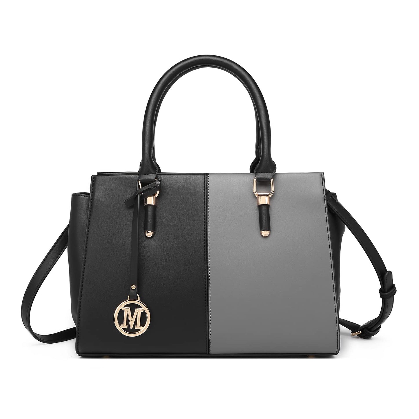 Miss Lulu Handbags for Women Look V-Shape Shoulder Handbag Lightweight Medium Tote Bag PU Leather