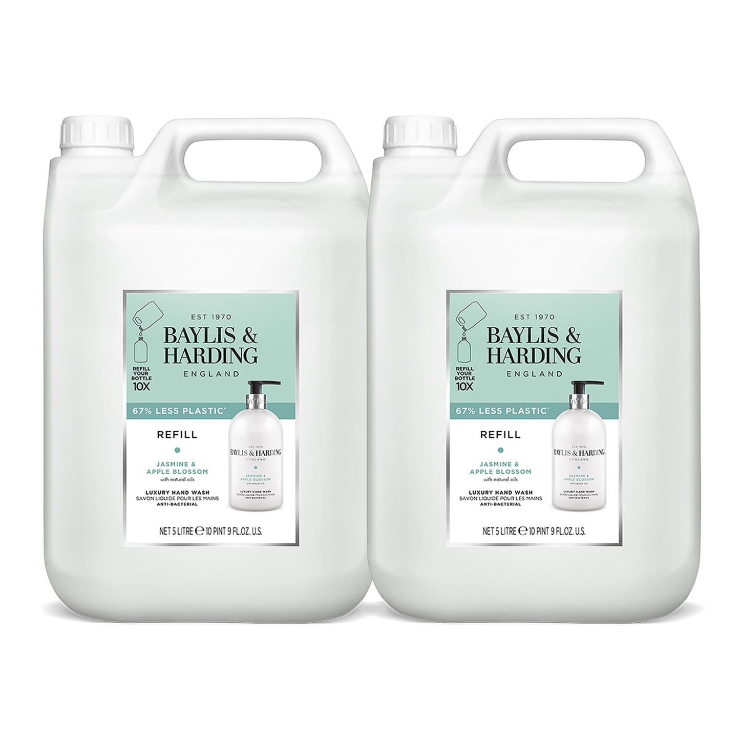 Baylis & Harding Jasmine and Apple Blossom Anti-Bacterial Hand Wash, 500 ml (Pack of 3) - Vegan Friendly