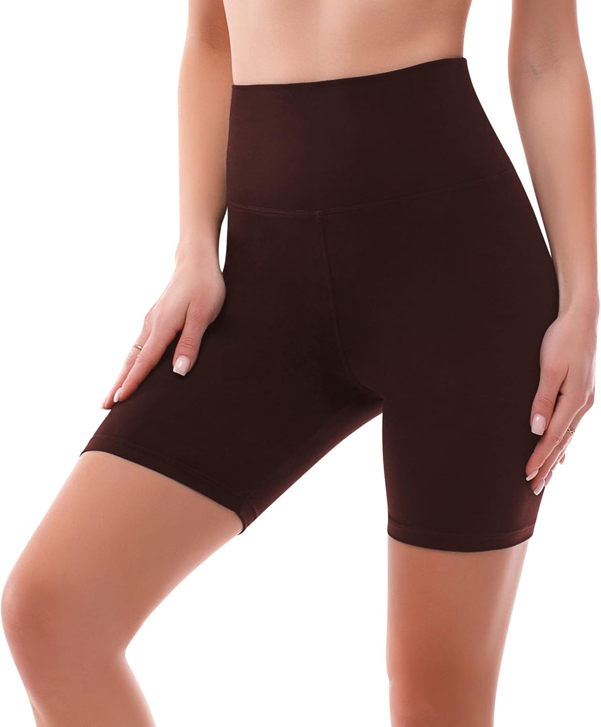 SINOPHANT High Waisted Cycling Shorts Women - Tummy Control Buttery Soft Biker Yoga Running Gym Black Workout Athletic Shorts