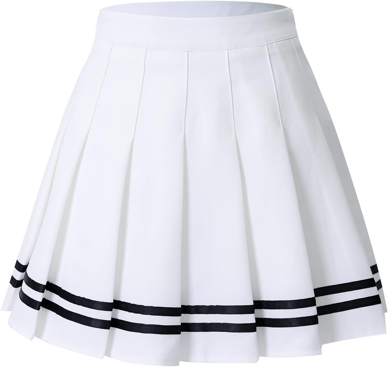 Hoerev Women Girls Short High Waist Pleated Skater Tennis School Skirt