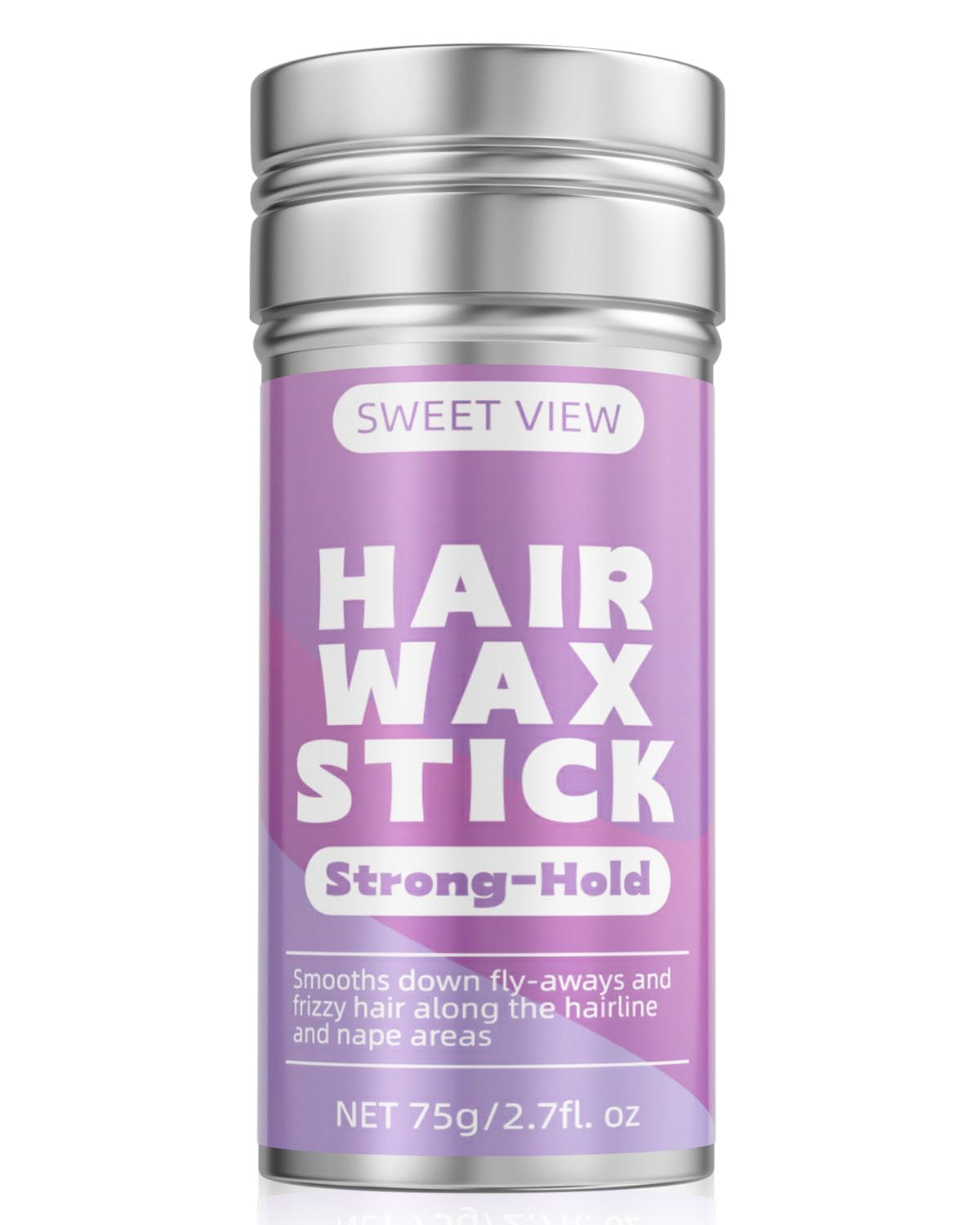 SWEET VIEW Hair Wax Stick & Slick Back Hair Brush for Tame Flyaways, Frizz, Sleek Ponytail, Buns | Pomade/Balm/Gel Stick for Woman, Styling Accessories for Girls, Kids