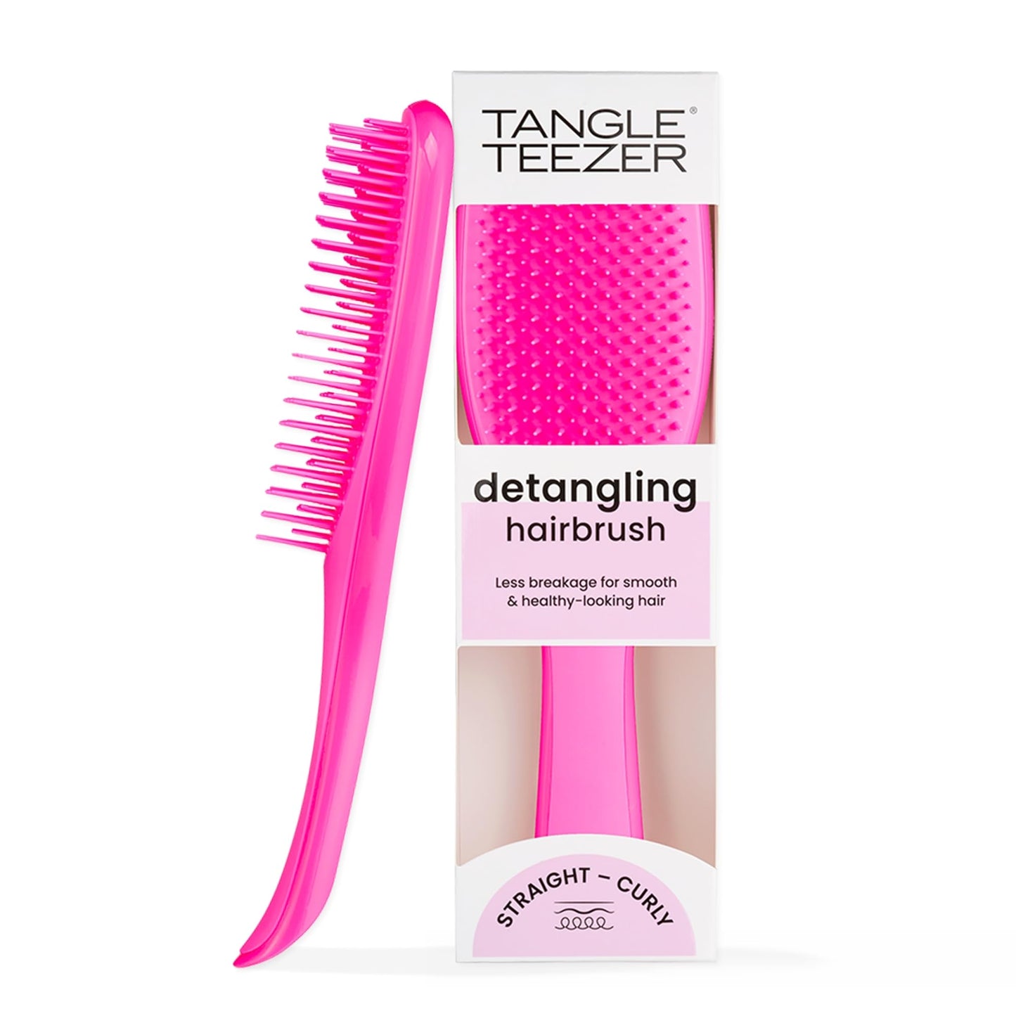 Tangle Teezer Ultimate Detangler Hairbrush - For Wet & Dry Hair - Detangling Brush for All Hair Types - Two-Tiered Teeth Reduce Breakage & Eliminate Knots - Millennial Pink