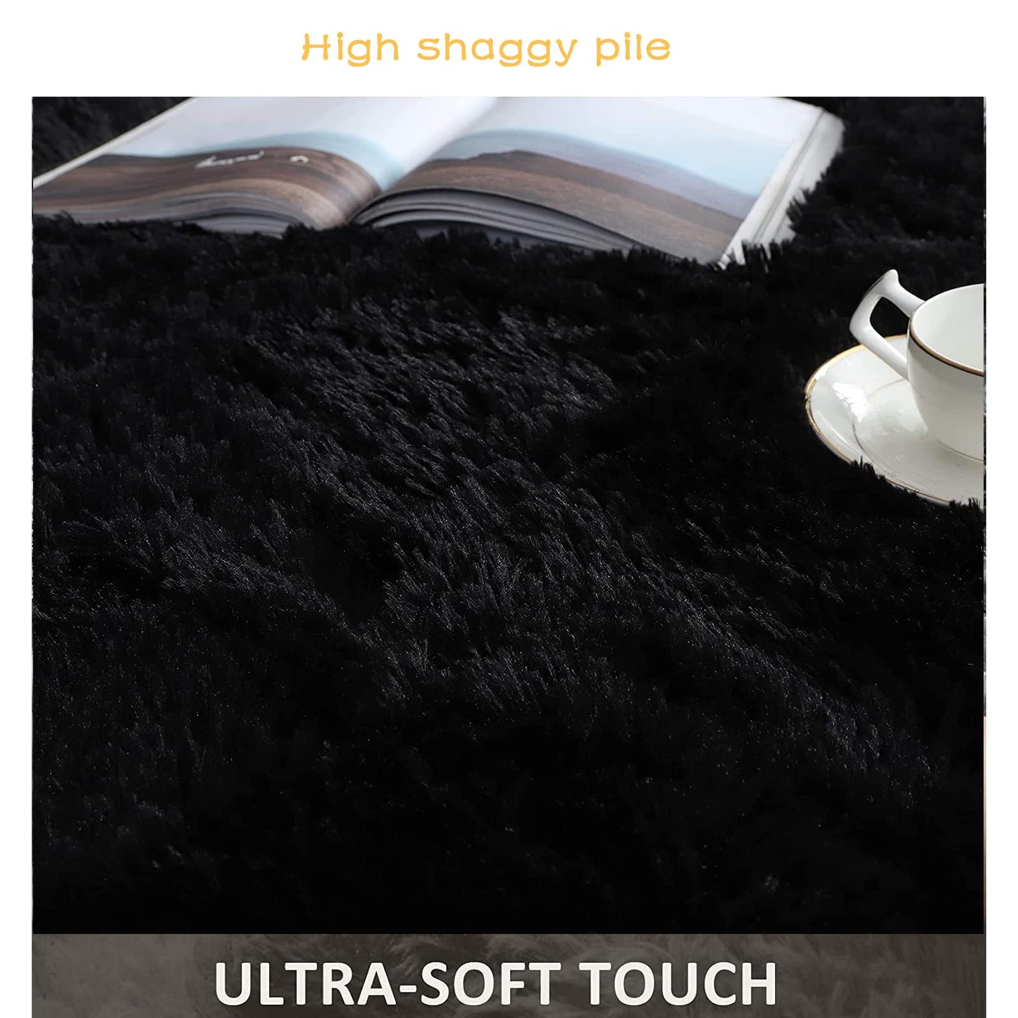 GJWLaie Rugs Living Room Grey Area Rugs for Bedroom Anti Silp Soft Shaggy Tie-Dye Plush Fluffy Living Room Rug Indoor Home Kidsroom Decor Carpet(Grey 120 * 160cm)