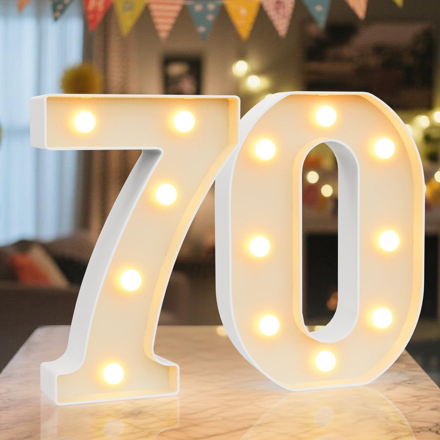 Ledido Light Up Letters Sign LED Birthday Marquee Letters Lights, Night Light Letter Gifts Bayby Girls Boys Birthday Party Wedding Anniversary Home Bedroom Wall Lights Decor 8.8 Inch, Letter A