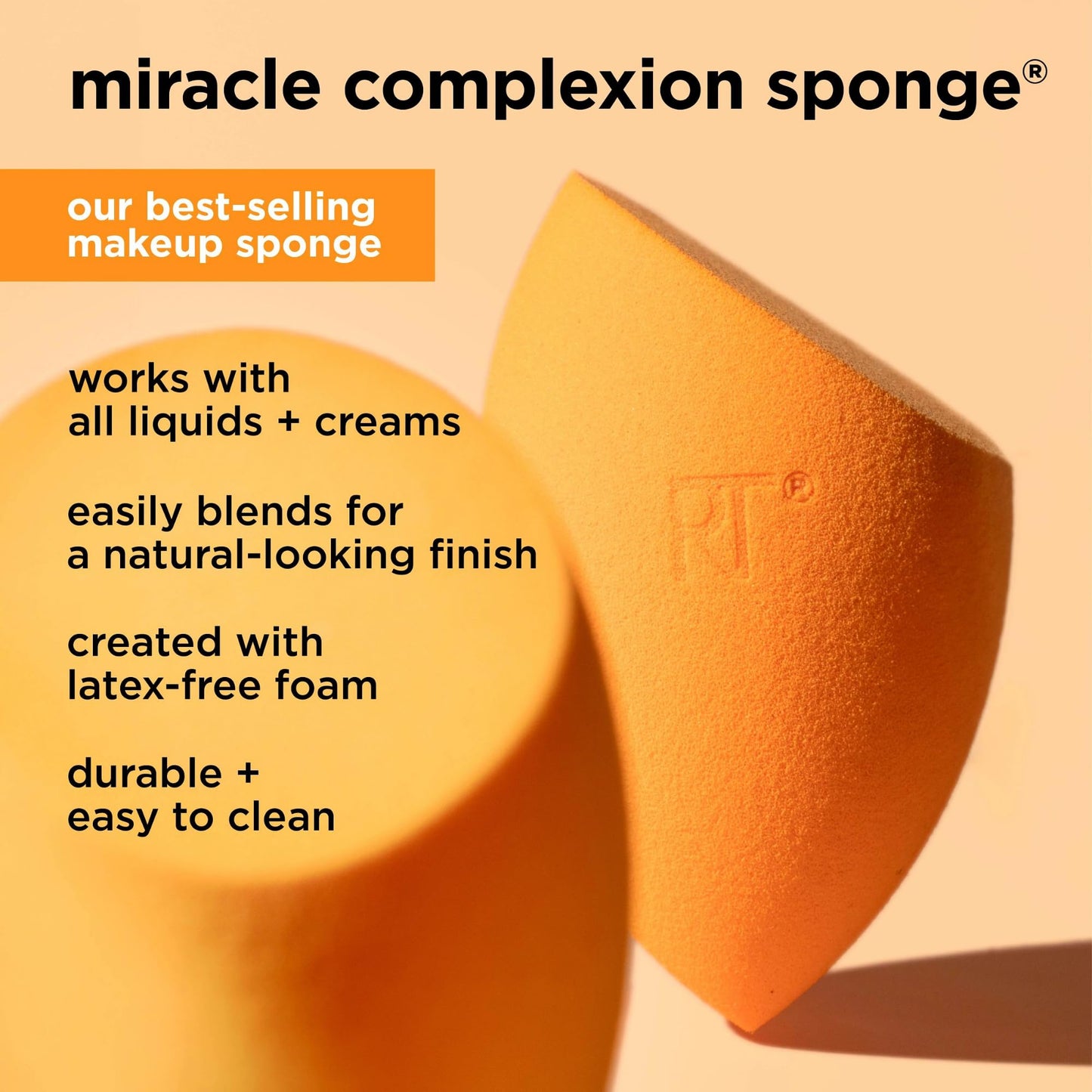REAL TECHNIQUES,5 Count (Pack of 1) Everyday Essentials Makeup Brush Complete Face Set (Miracle Complexion Sponge, Expert Face, Blush, Setting and Deluxe Crease Brushes)