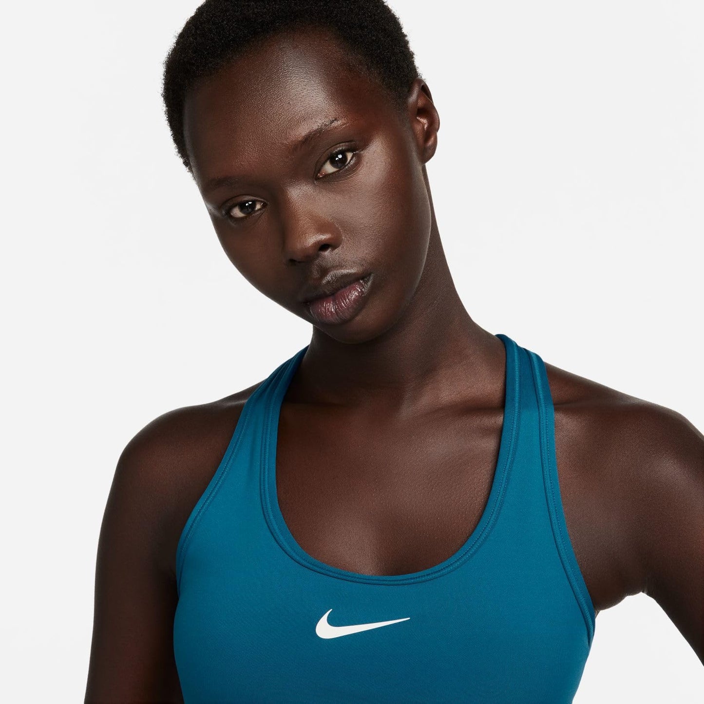 NIKE Women's W Nk Swsh Med SPT Bra Bra (Pack of 1)