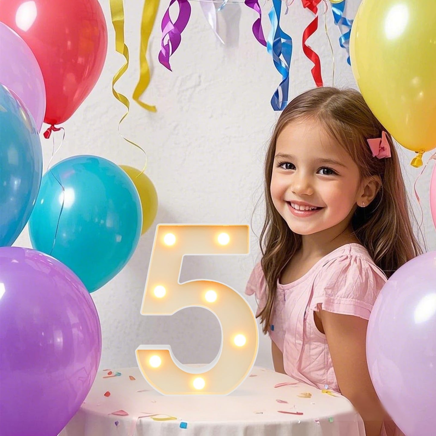Ledido Light Up Letters Sign LED Birthday Marquee Letters Lights, Night Light Letter Gifts Bayby Girls Boys Birthday Party Wedding Anniversary Home Bedroom Wall Lights Decor 8.8 Inch, Letter A