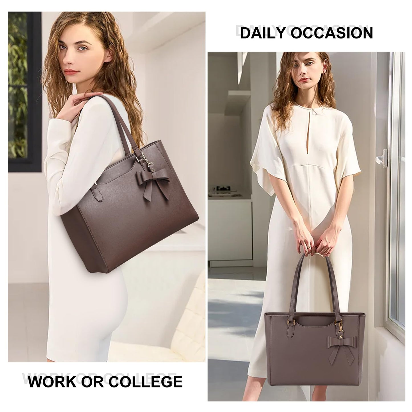 KTMOUW Handbags for Women Large Capacity PU Leather Tote Bags for Women with Zip, Shoulder Bag Ladies Handbag Tote Bag for School Work Travel Shopping Black