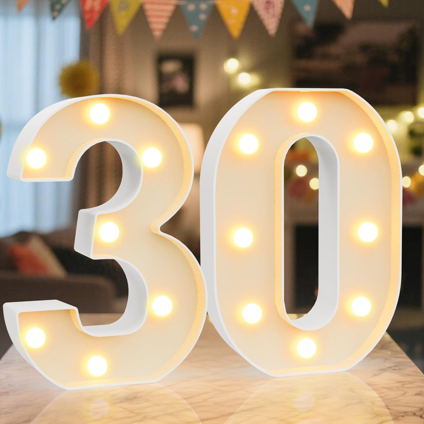 Ledido Light Up Letters Sign LED Birthday Marquee Letters Lights, Night Light Letter Gifts Bayby Girls Boys Birthday Party Wedding Anniversary Home Bedroom Wall Lights Decor 8.8 Inch, Letter A