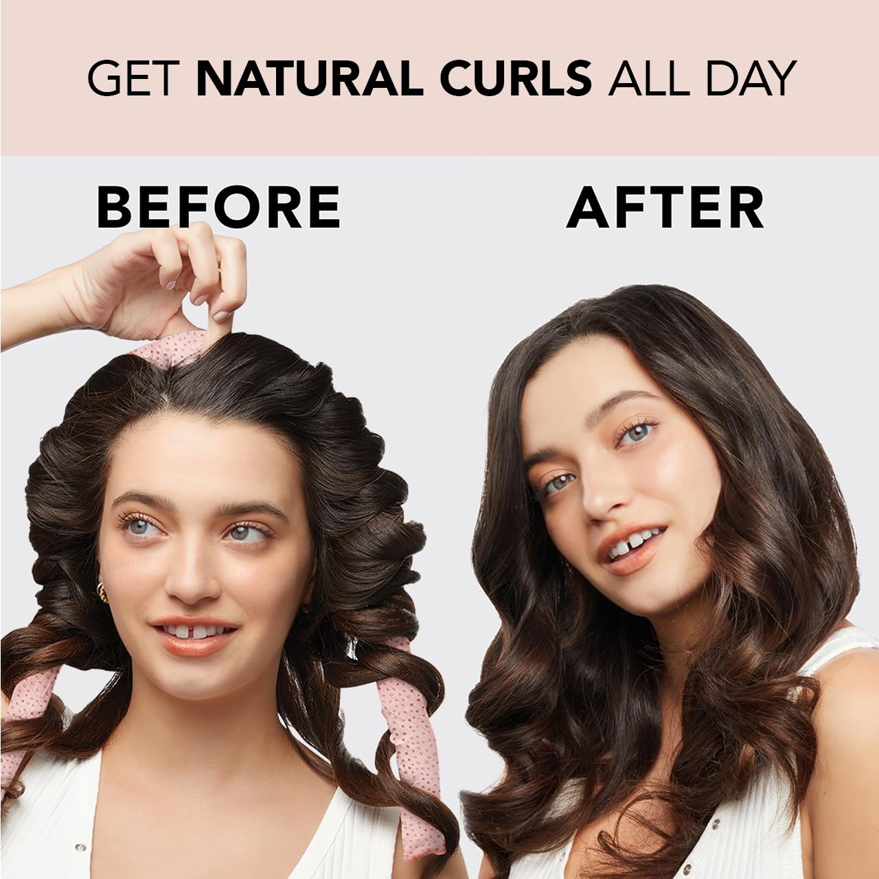 Kitsch Heatless Curling Set - Satin Heatless Curler, Hair Curler No Heat, Heatless Curler for long and short hair, Overnight Curls with 2 Satin Scrunchies and Blowout Rod - Sunset Tie Dye