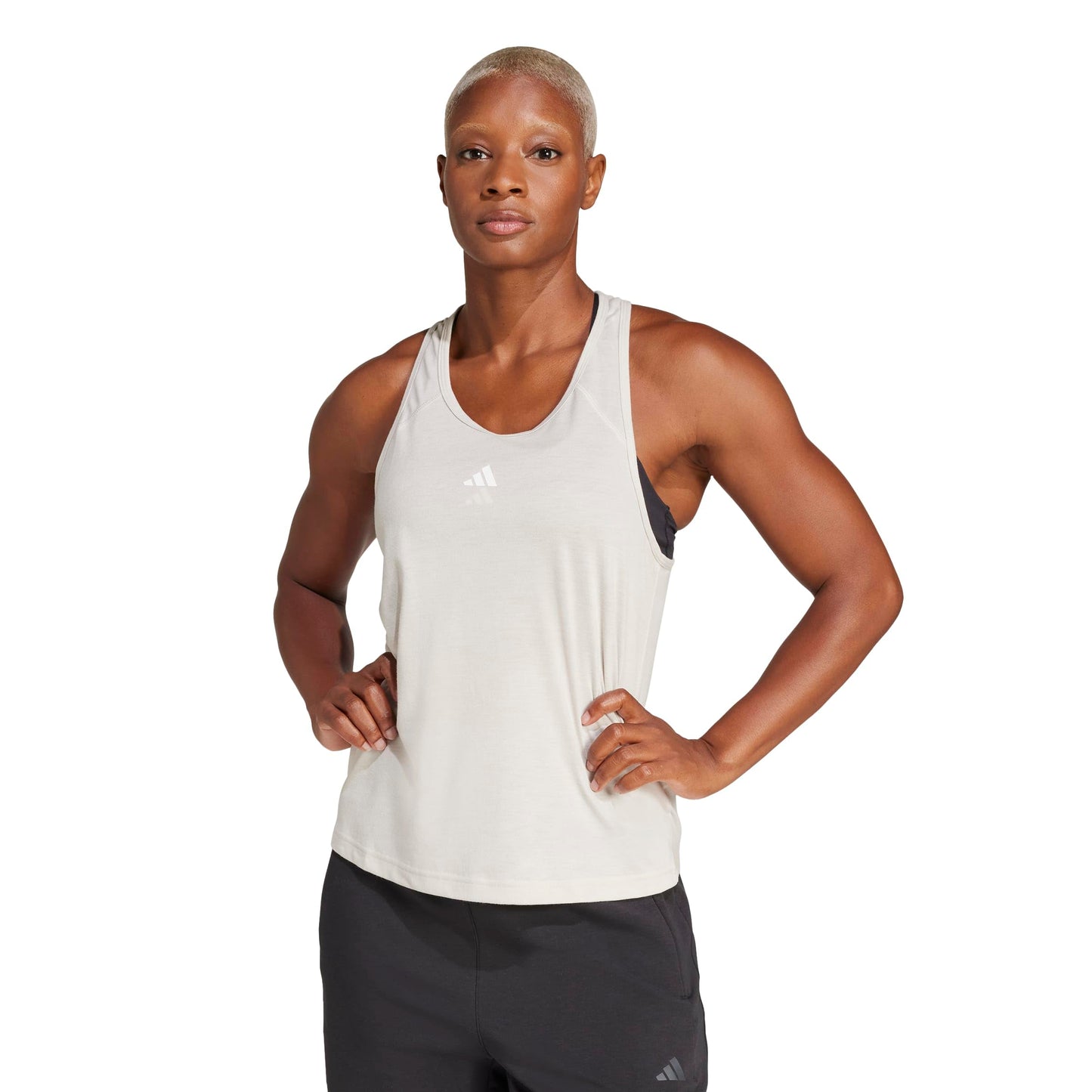 adidas Women's Train Essentials Minimal Branding Racerback Tank Top Tank Top