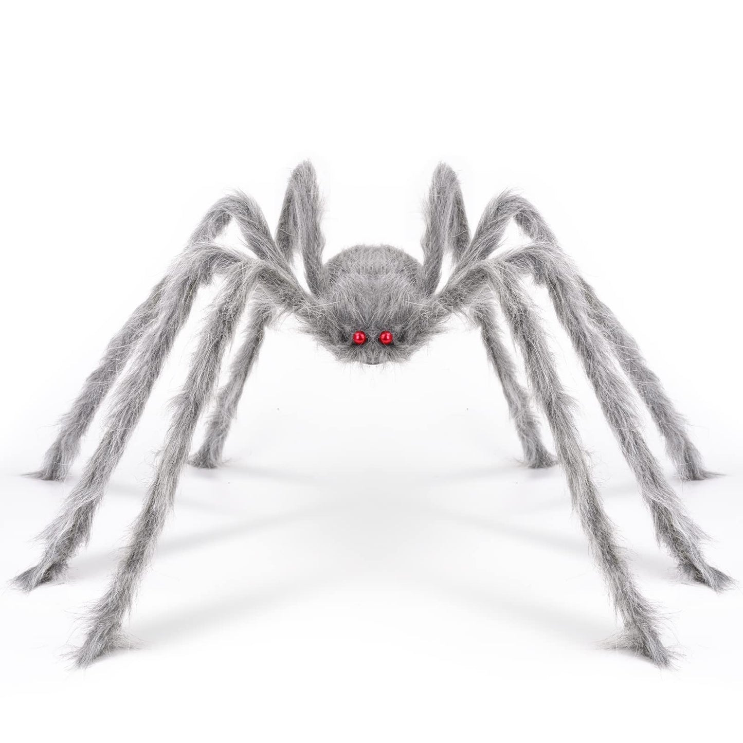 benpen Halloween Decorations Outdoor Gaint Spider:50'' Halloween Spiders Decor+10pcs Scary Hairy Fake Spiders+60g Cobweb Props for Indoor Outdoor Scary Haunted House Theme Party Yard