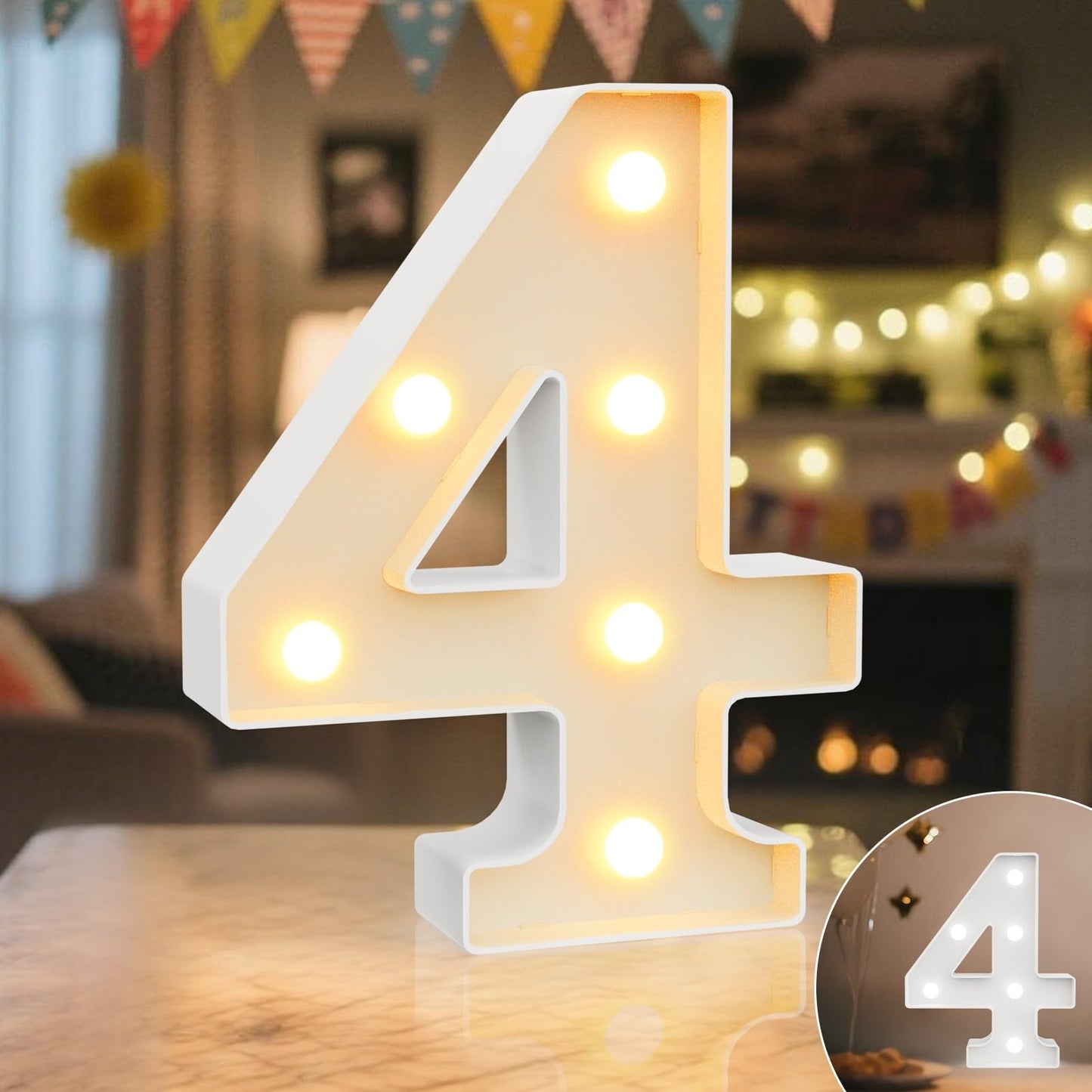 Ledido Light Up Letters Sign LED Birthday Marquee Letters Lights, Night Light Letter Gifts Bayby Girls Boys Birthday Party Wedding Anniversary Home Bedroom Wall Lights Decor 8.8 Inch, Letter A