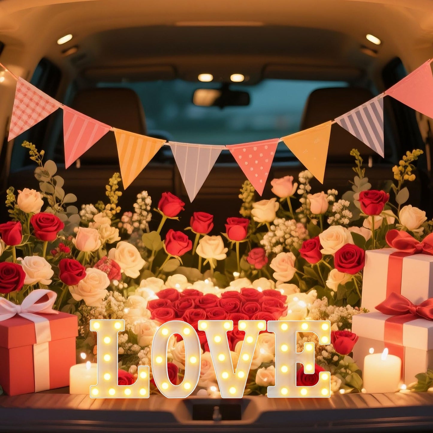 Ledido Light Up Letters Sign LED Birthday Marquee Letters Lights, Night Light Letter Gifts Bayby Girls Boys Birthday Party Wedding Anniversary Home Bedroom Wall Lights Decor 8.8 Inch, Letter A