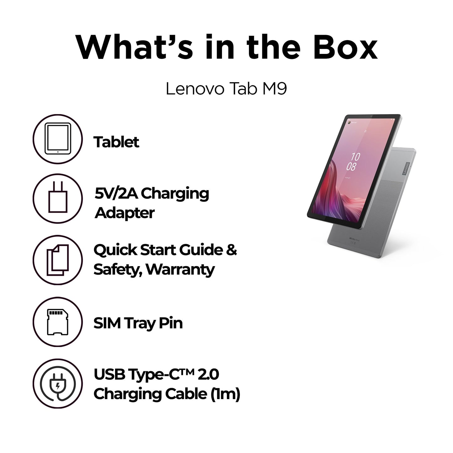 Lenovo Tab M11 Android Tablet | 11 Inch Full HD 1200p | 128 GB | Lenovo Tab Pen | WiFi | 4 GB RAM | Luna Grey | Designed for Portable Entertainment