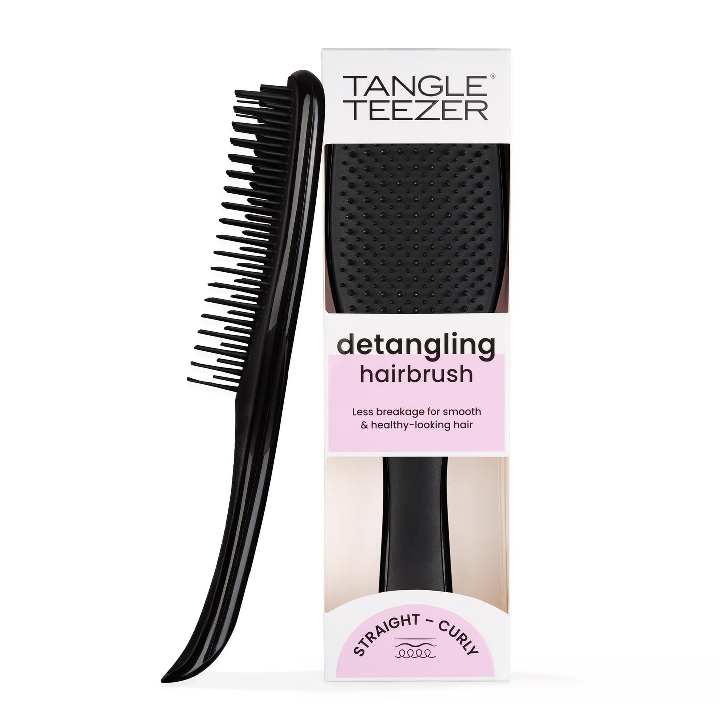 Tangle Teezer Ultimate Detangler Hairbrush - For Wet & Dry Hair - Detangling Brush for All Hair Types - Two-Tiered Teeth Reduce Breakage & Eliminate Knots - Millennial Pink