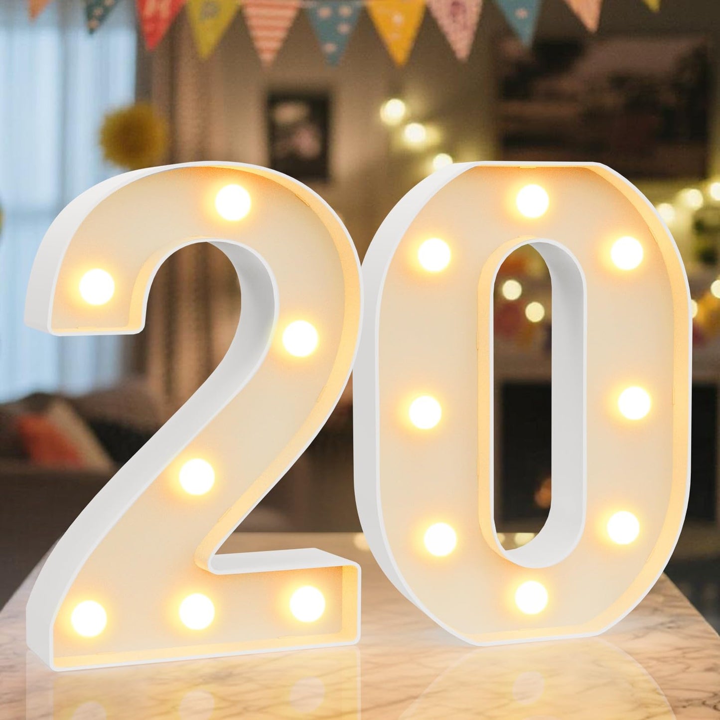 Ledido Light Up Letters Sign LED Birthday Marquee Letters Lights, Night Light Letter Gifts Bayby Girls Boys Birthday Party Wedding Anniversary Home Bedroom Wall Lights Decor 8.8 Inch, Letter A