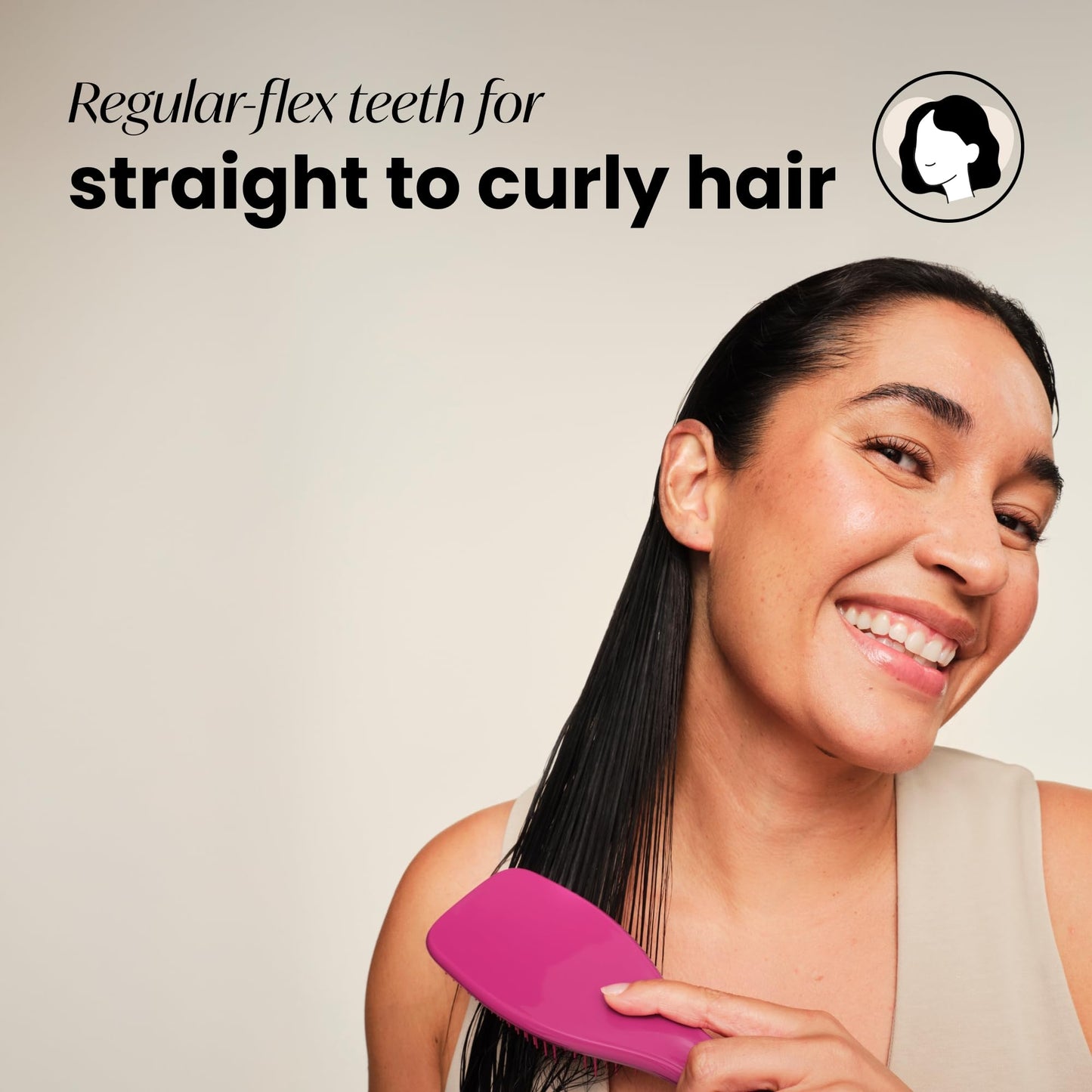 Tangle Teezer Ultimate Detangler Hairbrush - For Wet & Dry Hair - Detangling Brush for All Hair Types - Two-Tiered Teeth Reduce Breakage & Eliminate Knots - Millennial Pink