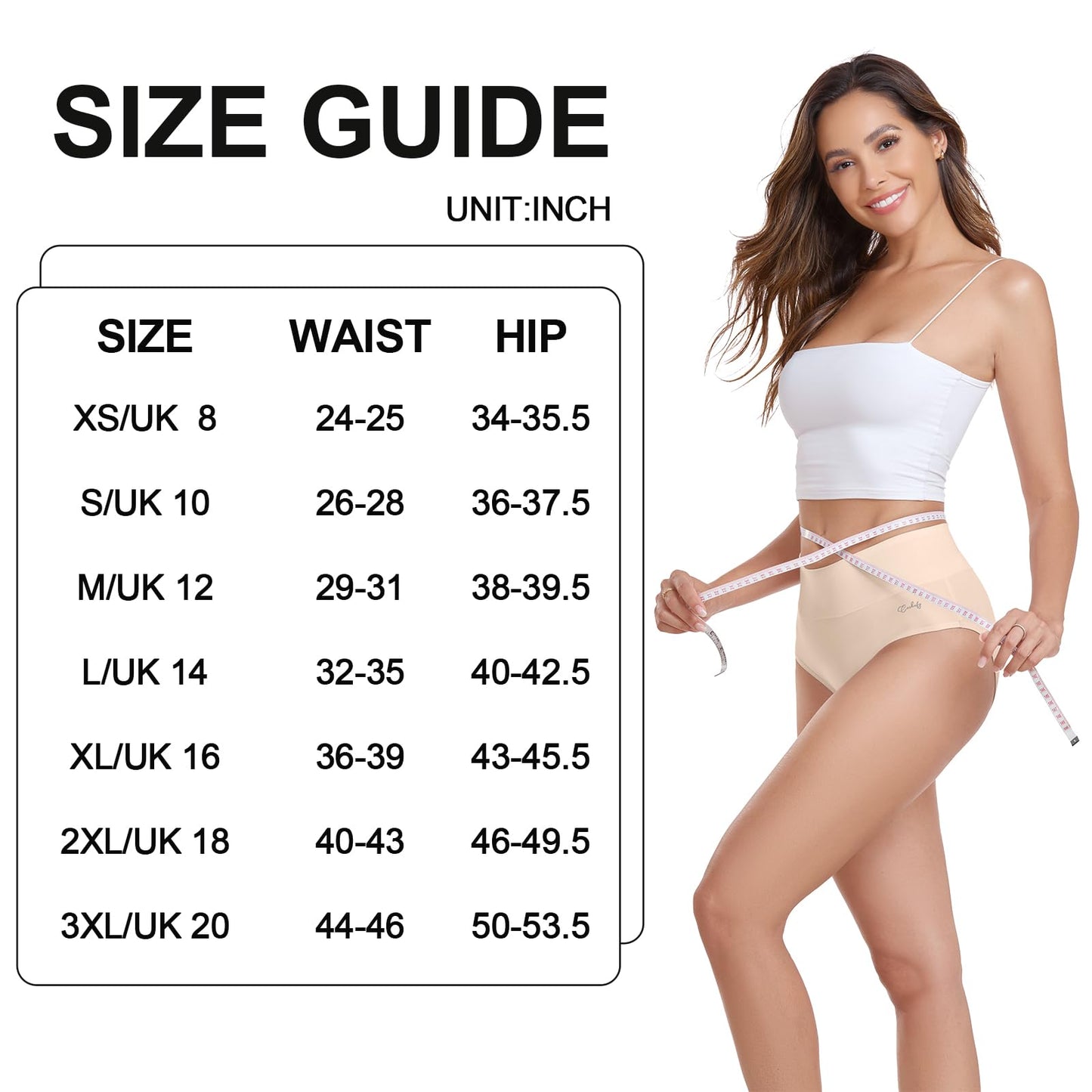 coskefy Underwear Women, High Waisted Cotton Knickers Ladies Full Briefs Soft Panties Slight Tummy Control Pants 5 Pack