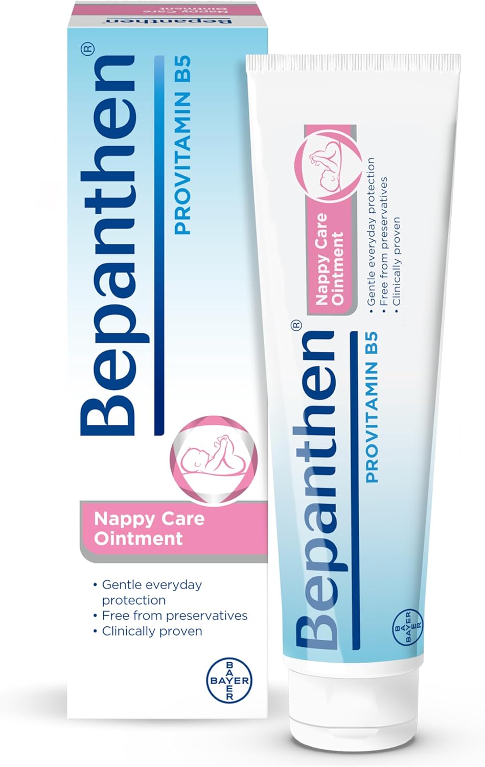 Bepanthen Nappy Care Ointment | Nappy Cream with Provitamin B5 | Suitable for Newborns Skin, 100 g (Packing May Vary).