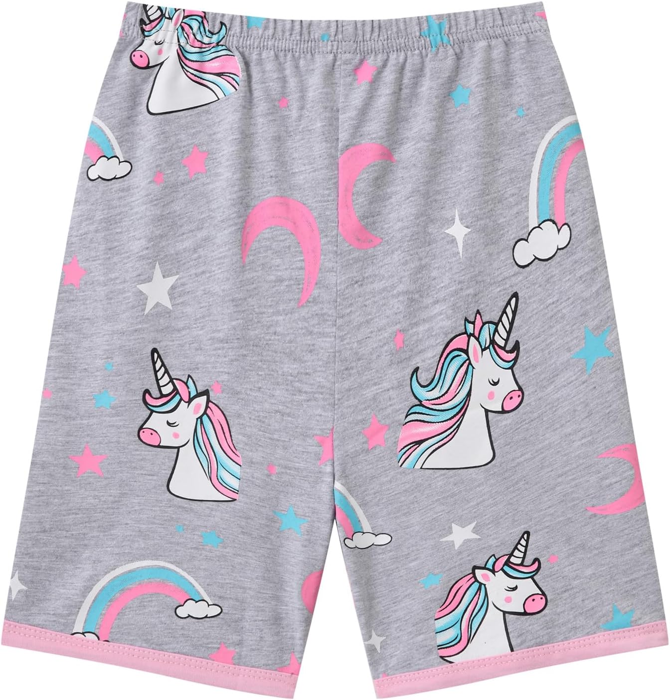 Dinopjs Girl's Pyjama Sets Cotton Dinosaur Unicorn Giraffe Pjs Kids Summer Short Pajamas for Girls 2-7 Years Children Clothes