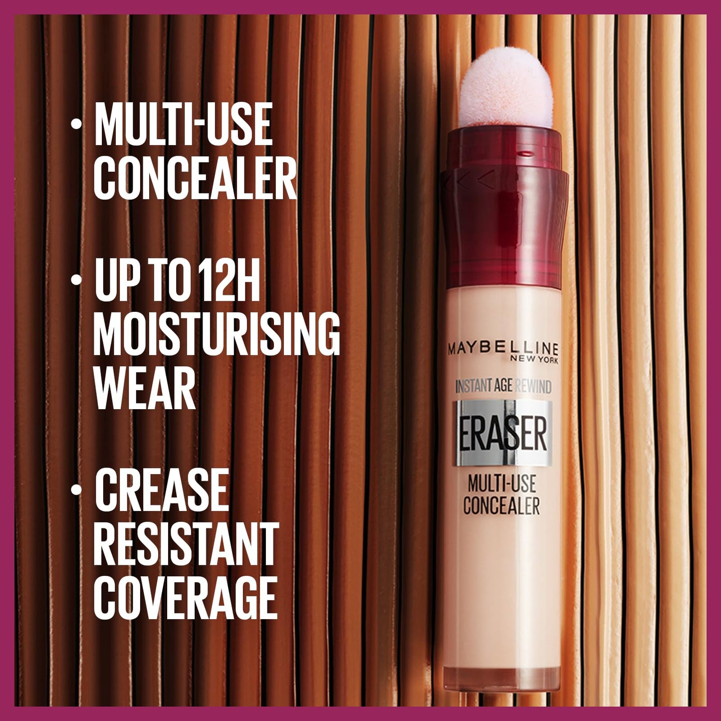 Maybelline Concealer Instant Anti Age Eraser Eye Concealer, Dark Circles and Blemish Concealer, Ultra Blendable Formula 00 Ivory