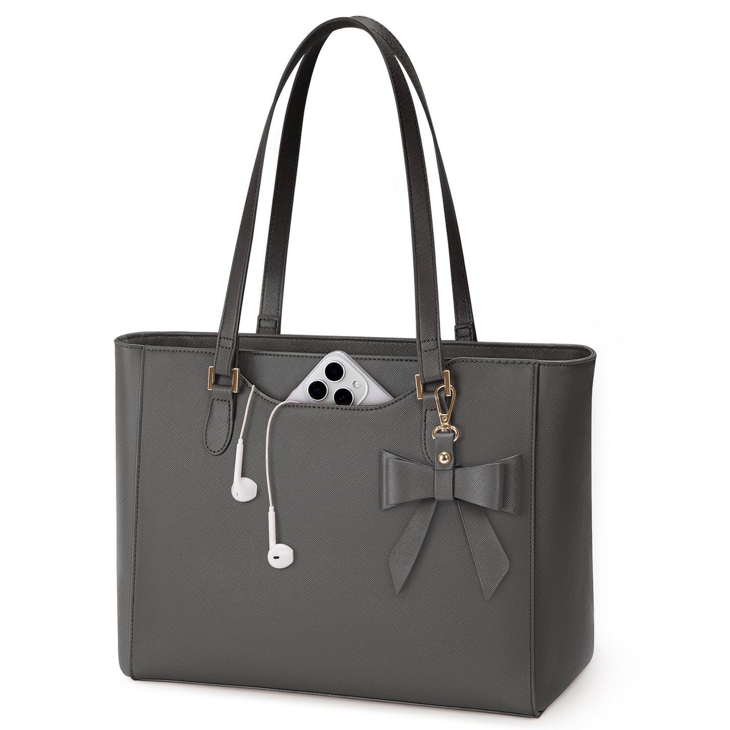 KTMOUW Handbags for Women Large Capacity PU Leather Tote Bags for Women with Zip, Shoulder Bag Ladies Handbag Tote Bag for School Work Travel Shopping Black