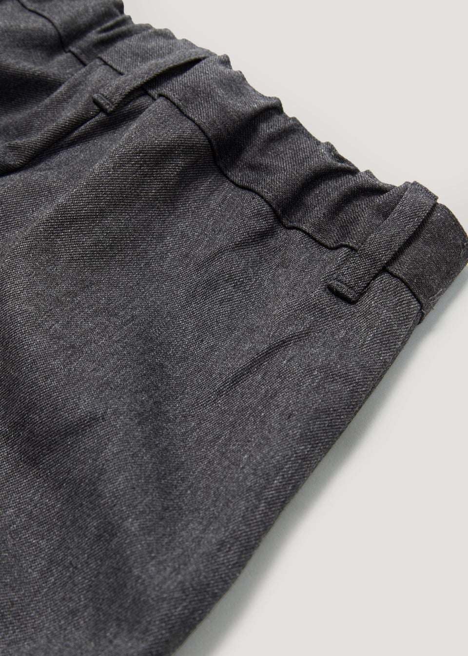 2PK Boys Slim Fit School Trousers Adjustable Waist Black Grey 2-18 Years
