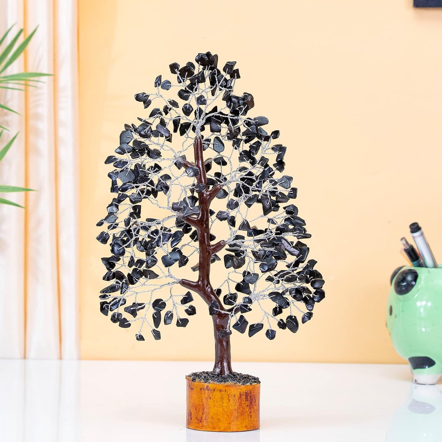 Green Jade Feng Shui Healing Crystals Tree of Life Handmade Gemstone Crystal Tree Bonsai for Spiritual Gifts Home Decor Present mum Gift for Women birthday gifts for men house warming gifts, 10-12"