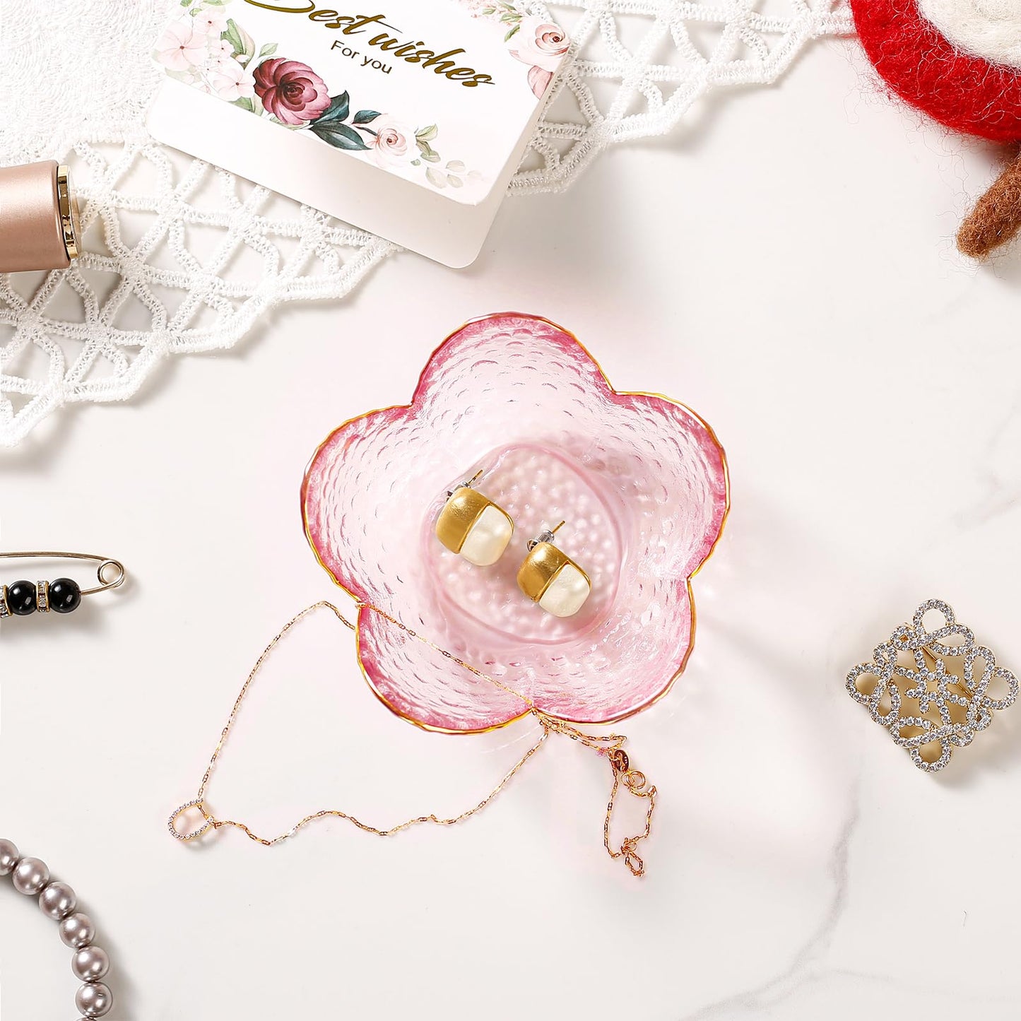 Gifts For Women Trinket Dish Unique Birthday New Home Gifts For Women Her Jewellery Tray Cute Room Decor Aesthetic Bedroom Accessories Ring Dish Holders Small Friendship Christmas House Warming Gifts
