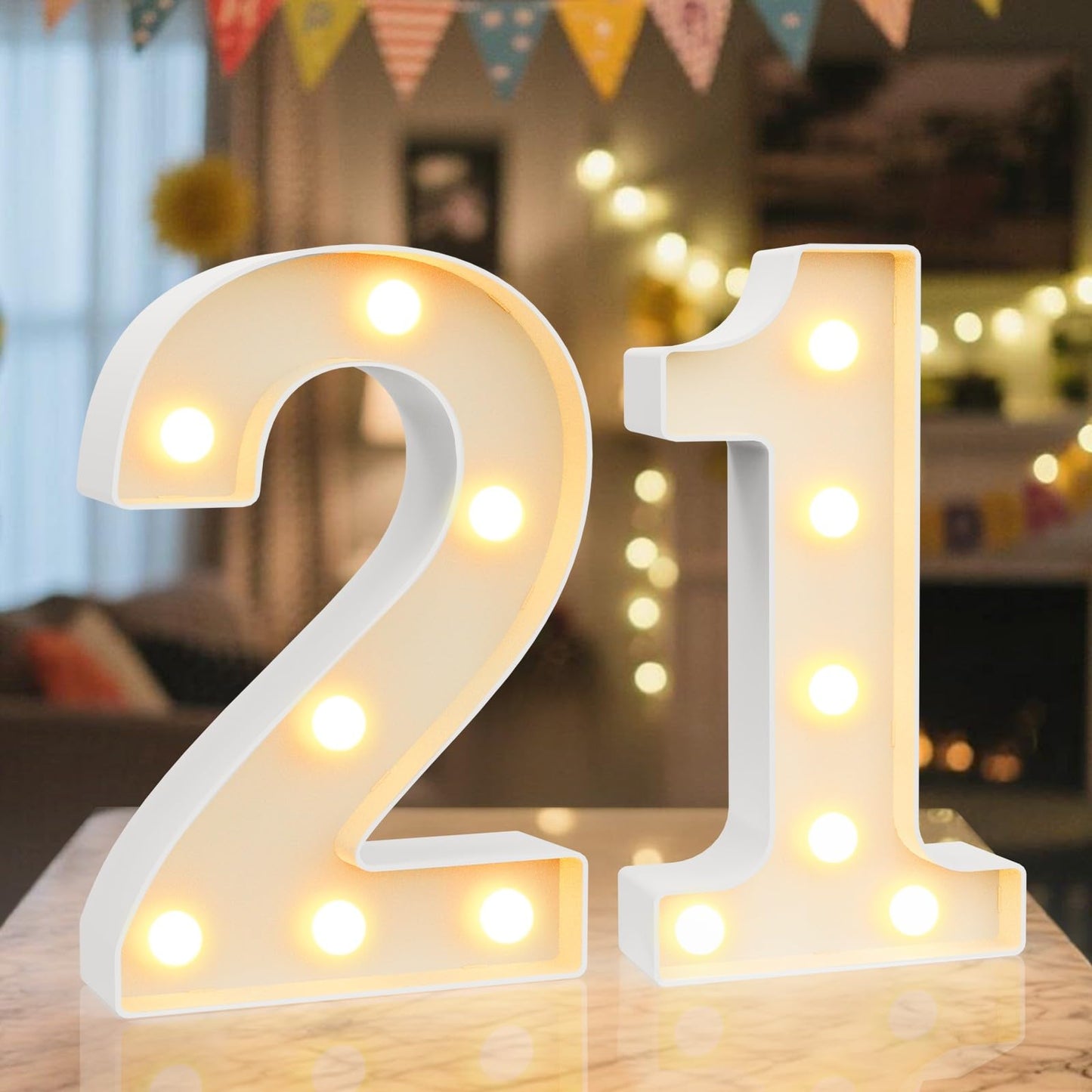 Ledido Light Up Letters Sign LED Birthday Marquee Letters Lights, Night Light Letter Gifts Bayby Girls Boys Birthday Party Wedding Anniversary Home Bedroom Wall Lights Decor 8.8 Inch, Letter A
