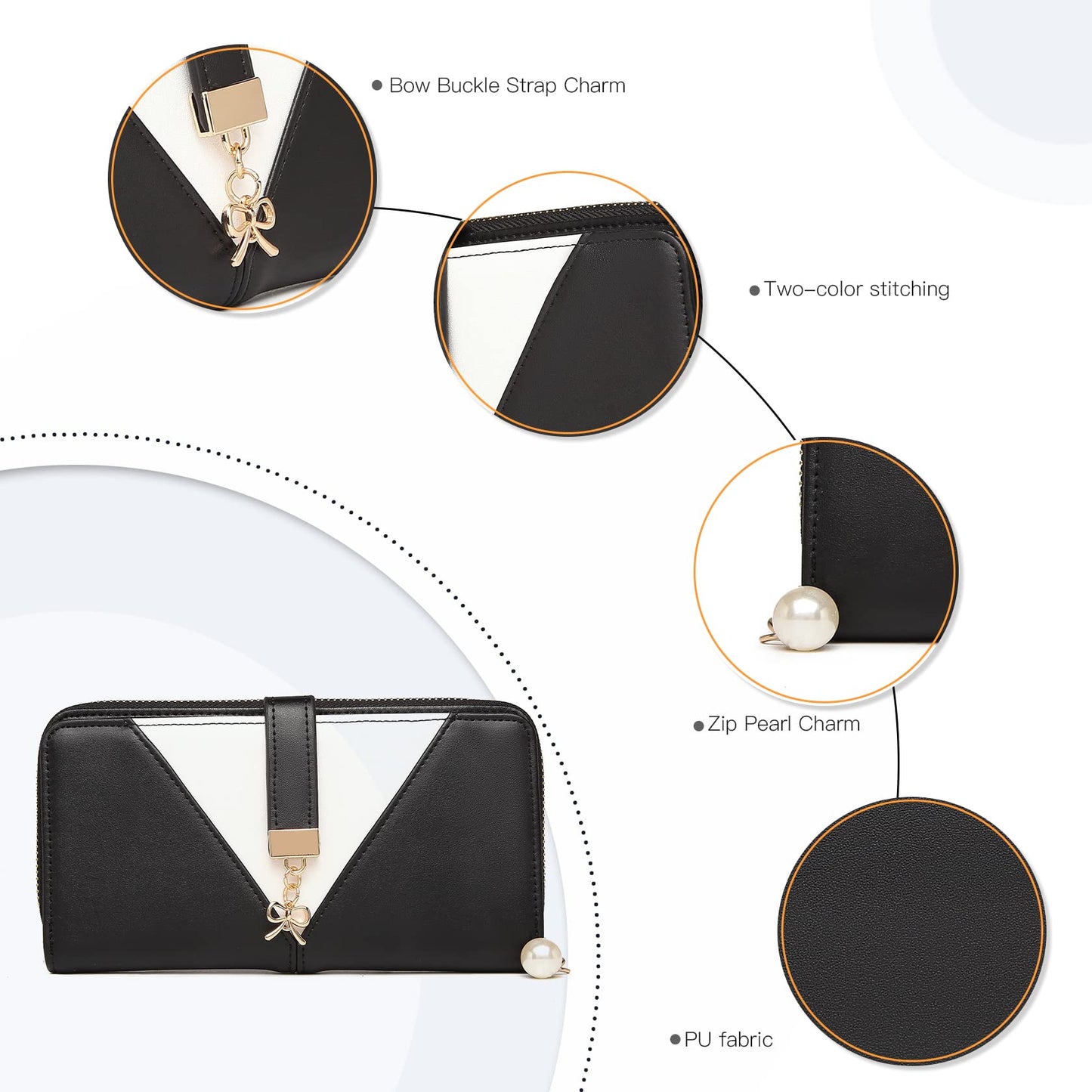 Miss Lulu Handbags for Women Look V-Shape Shoulder Handbag Lightweight Medium Tote Bag PU Leather