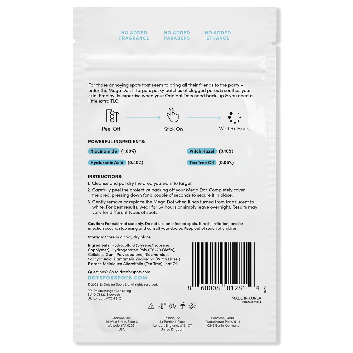 Dots for Spots Acne Patches - Pack of 60 Translucent Hydrocolloid Pimple Patch Spot Treatment Stickers for Face and Body - Fast-Acting, Vegan & Cruelty Free Skin Care
