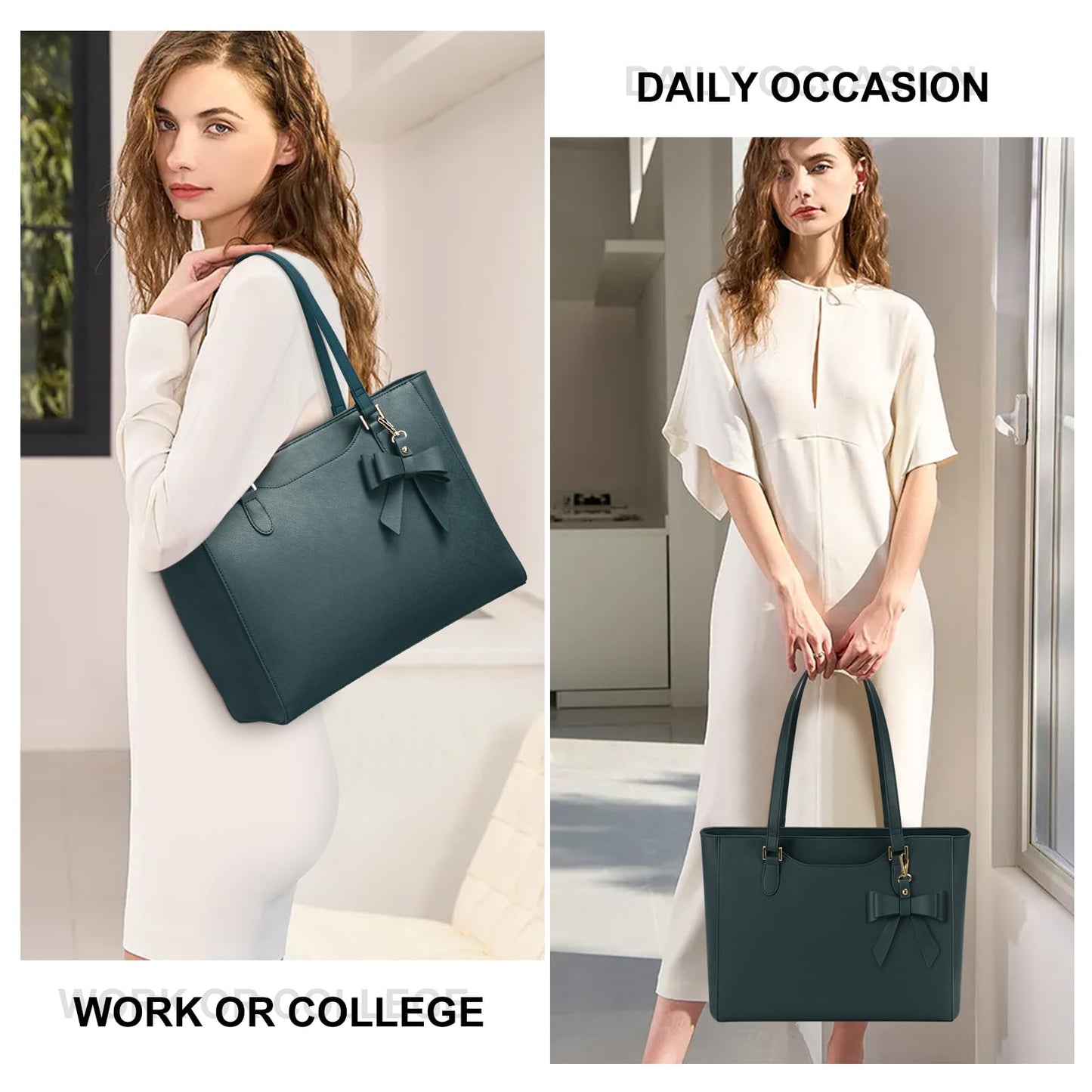 KTMOUW Handbags for Women Large Capacity PU Leather Tote Bags for Women with Zip, Shoulder Bag Ladies Handbag Tote Bag for School Work Travel Shopping Black