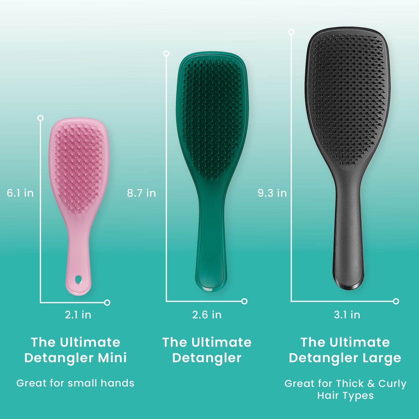 Tangle Teezer Ultimate Detangler Hairbrush - For Wet & Dry Hair - Detangling Brush for All Hair Types - Two-Tiered Teeth Reduce Breakage & Eliminate Knots - Millennial Pink