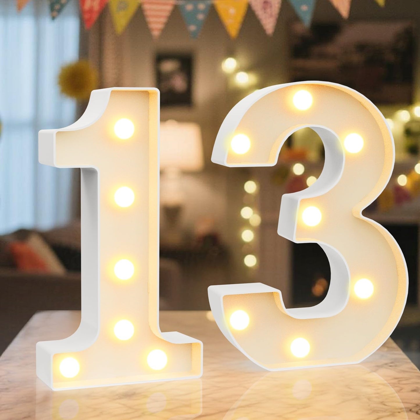 Ledido Light Up Letters Sign LED Birthday Marquee Letters Lights, Night Light Letter Gifts Bayby Girls Boys Birthday Party Wedding Anniversary Home Bedroom Wall Lights Decor 8.8 Inch, Letter A