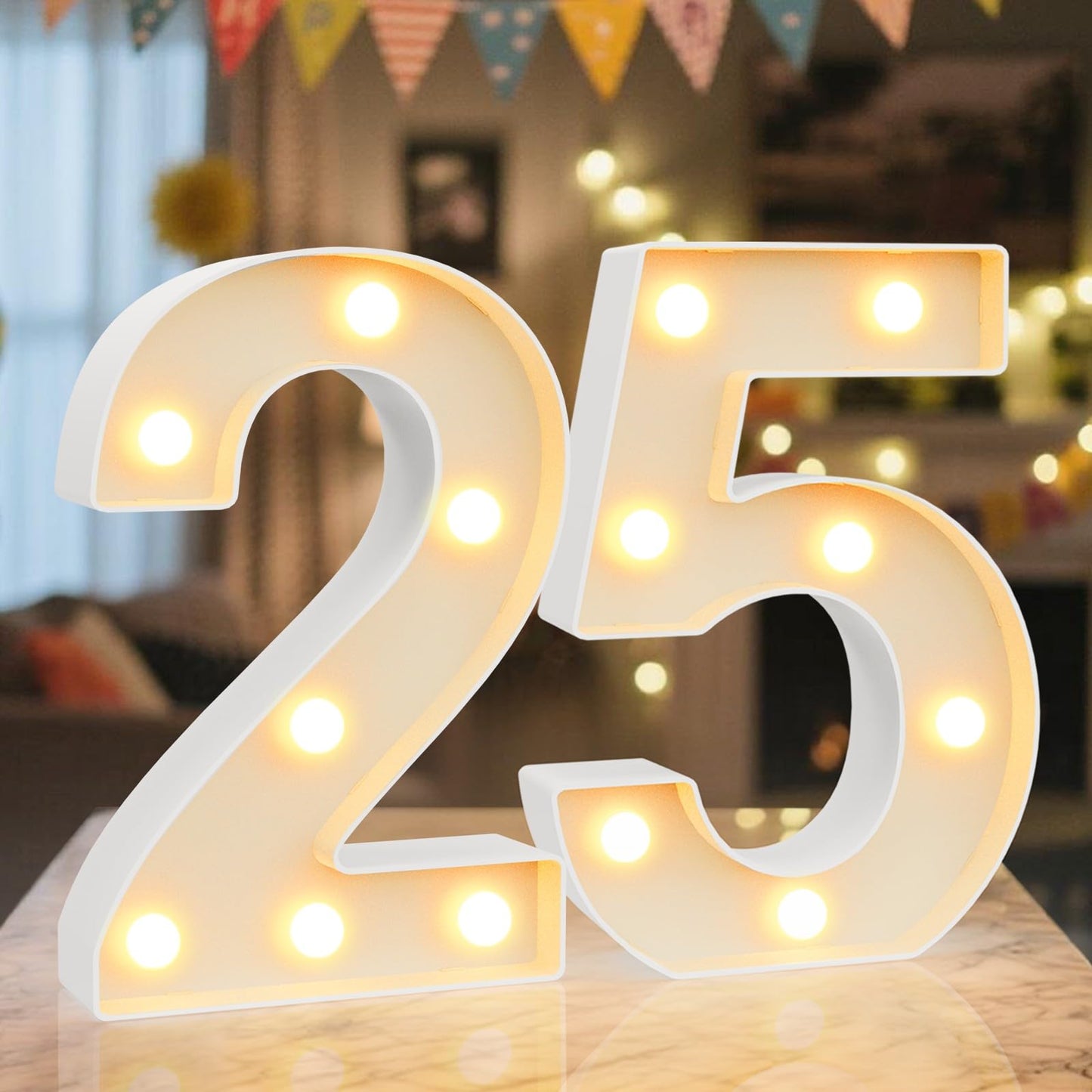 Ledido Light Up Letters Sign LED Birthday Marquee Letters Lights, Night Light Letter Gifts Bayby Girls Boys Birthday Party Wedding Anniversary Home Bedroom Wall Lights Decor 8.8 Inch, Letter A
