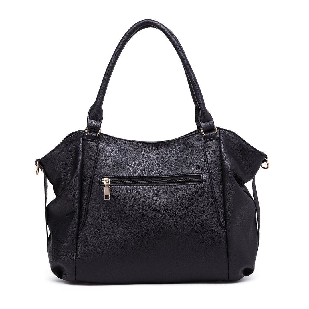Miss Lulu Women Tote Bag, Soft PU Leather Shoulder Bag, Fashion Large Handbag for Working Ladies, Simple Elegant for Office Travel School Library Shopping