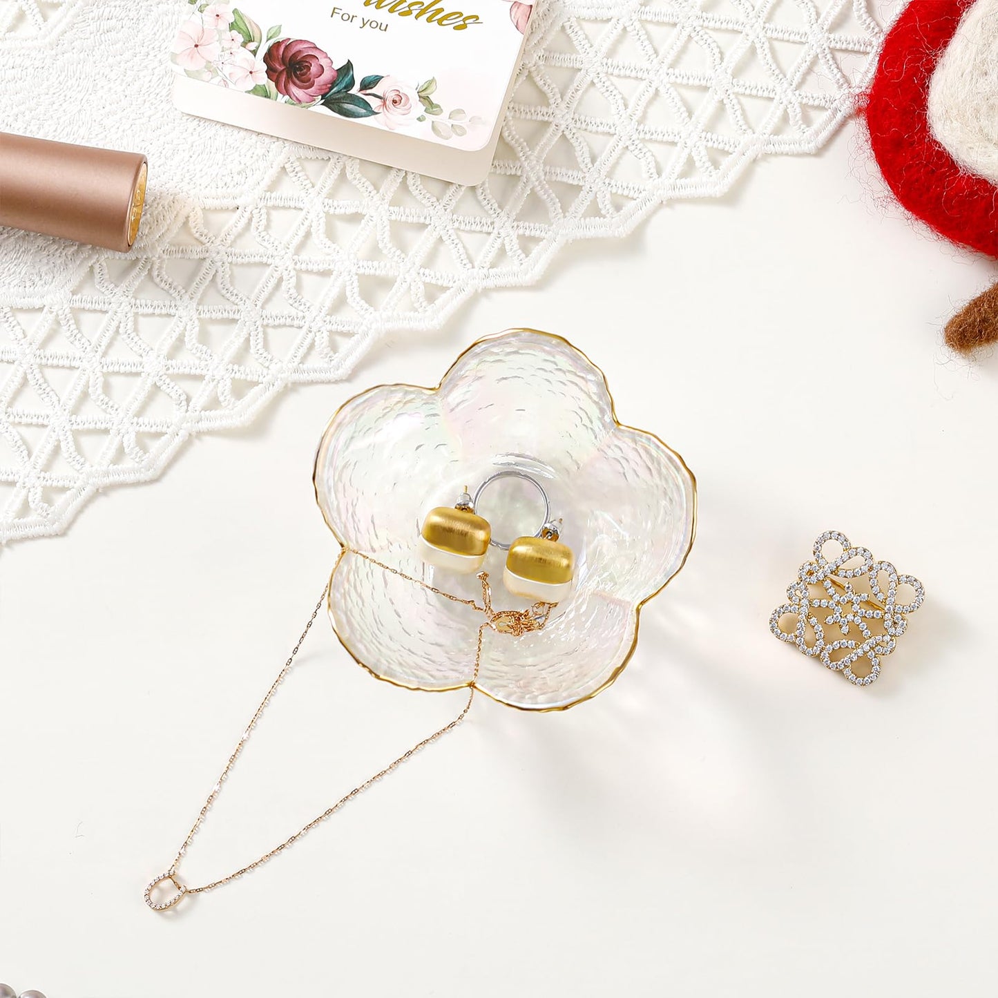 Gifts For Women Trinket Dish Unique Birthday New Home Gifts For Women Her Jewellery Tray Cute Room Decor Aesthetic Bedroom Accessories Ring Dish Holders Small Friendship Christmas House Warming Gifts