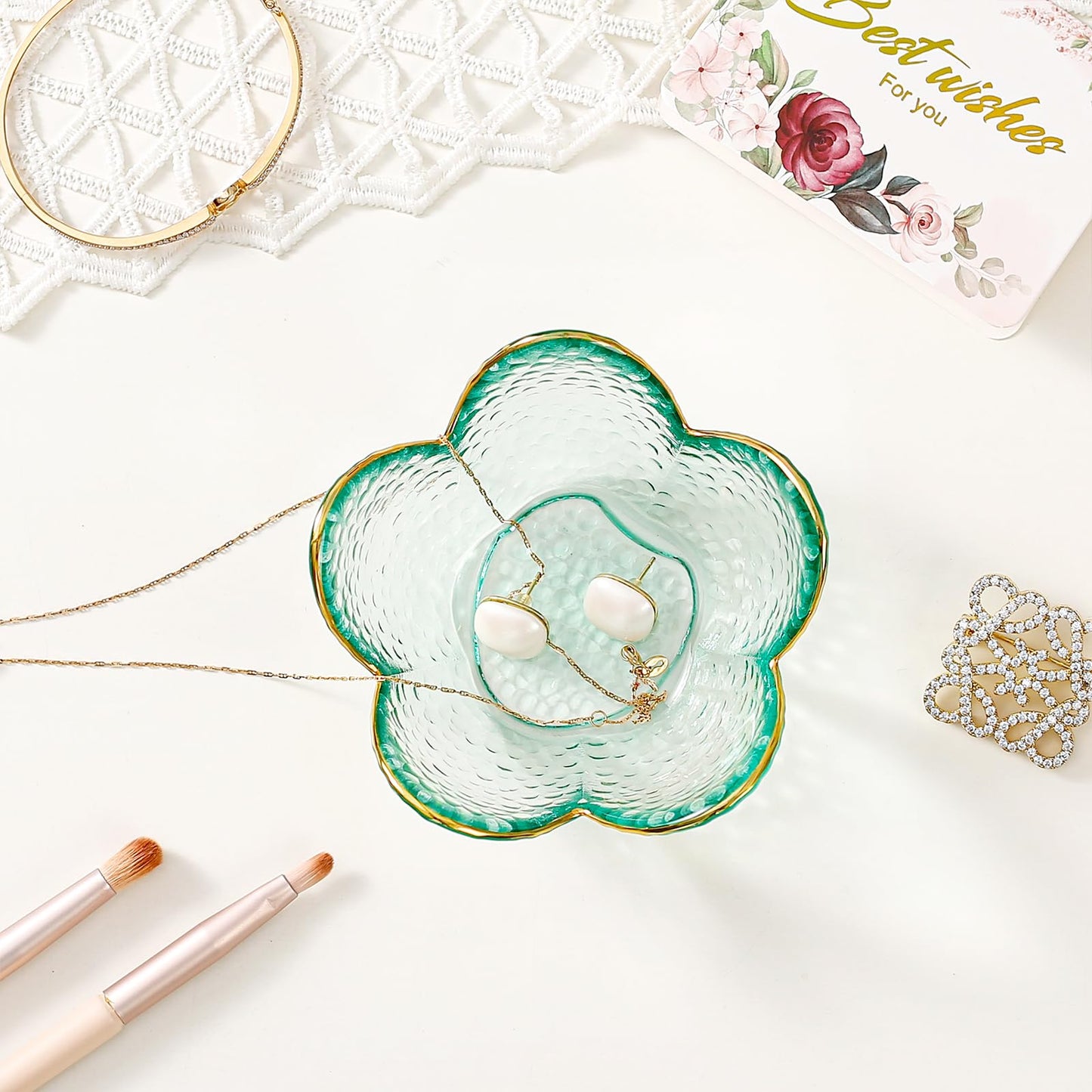 Gifts For Women Trinket Dish Unique Birthday New Home Gifts For Women Her Jewellery Tray Cute Room Decor Aesthetic Bedroom Accessories Ring Dish Holders Small Friendship Christmas House Warming Gifts