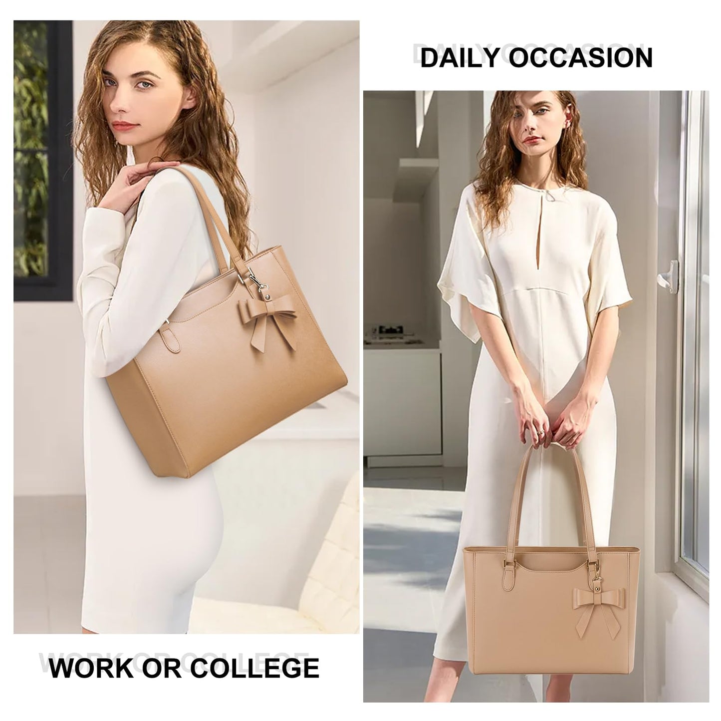 KTMOUW Handbags for Women Large Capacity PU Leather Tote Bags for Women with Zip, Shoulder Bag Ladies Handbag Tote Bag for School Work Travel Shopping Black