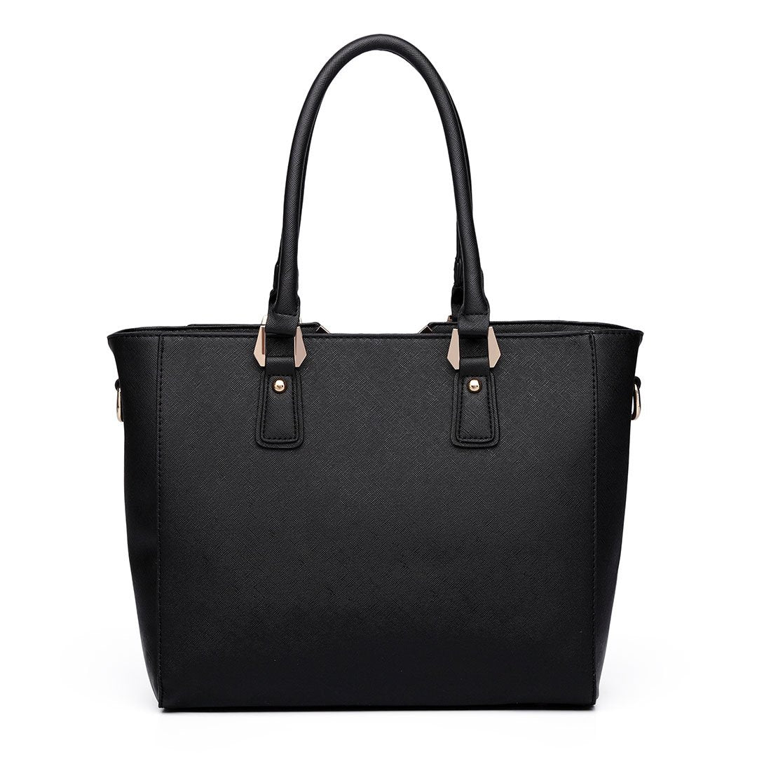 Miss Lulu Handbags for Women Look V-Shape Shoulder Handbag Lightweight Medium Tote Bag PU Leather